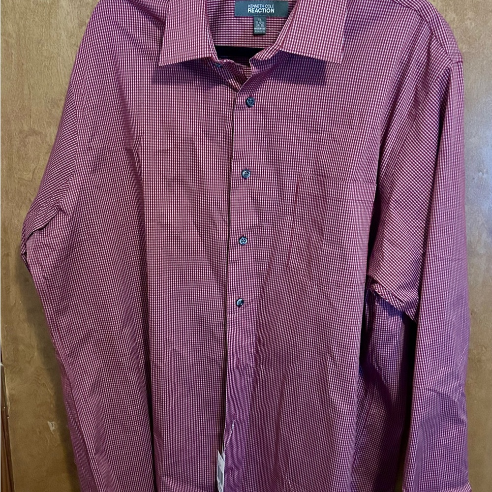 Kenneth‎ Cole Red Casual Button Down Shirt